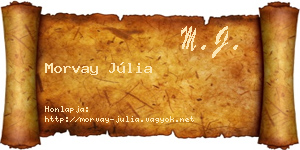Morvay Júlia névjegykártya